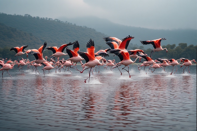 Lake Nakuru flamingos